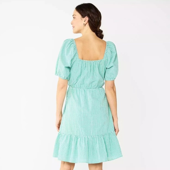 NEW NWT DRAPER JAMES RSVP Puff-Sleeve Surplice Dress Size XS NWT Wrap - Picture 2 of 10